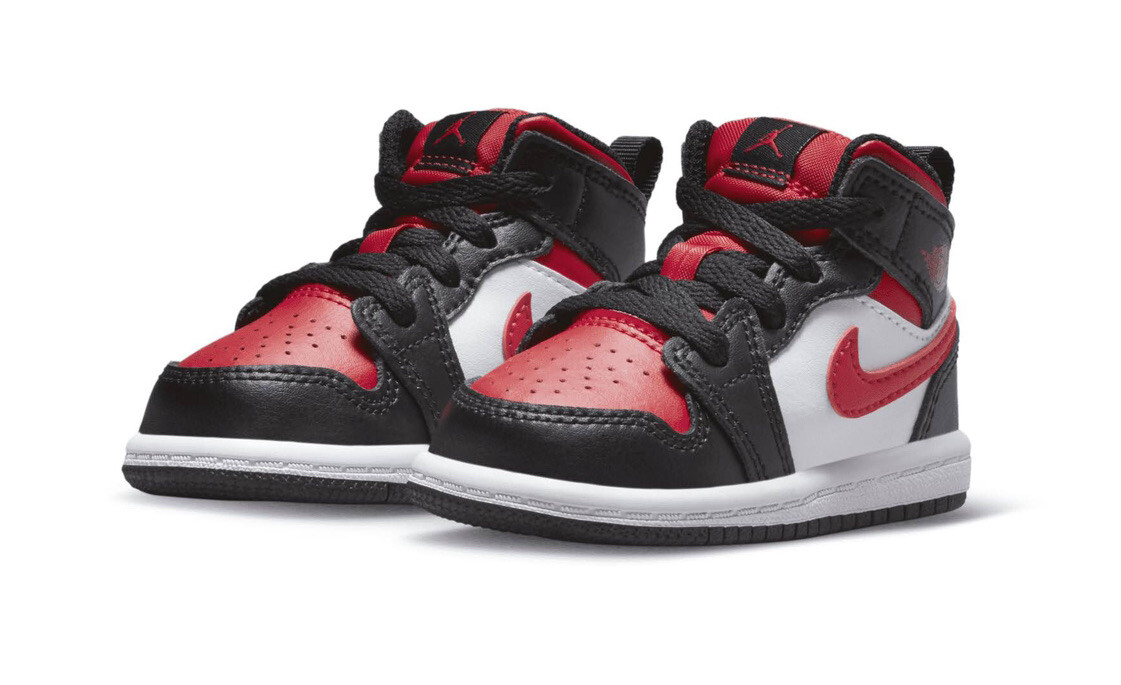 Nike Air Jordan 1 Mid Fire Red TD NEW 640735-079 Toddler Size 3c