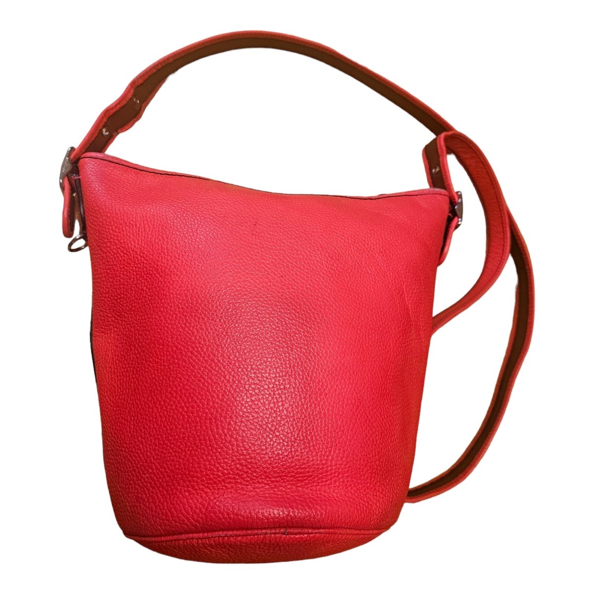 COACH NEON PINK MINI DUFFLE, POLISHED PEBBLED LEATHER, 34527 $275