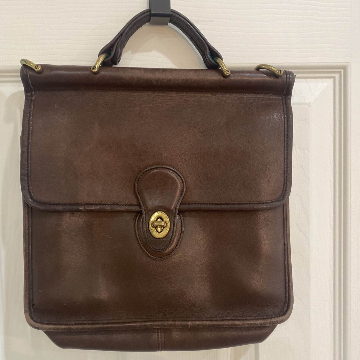 VINTAGE COACH 9927 Willis Mahogany Brown Bag (Missing Strap & Hang