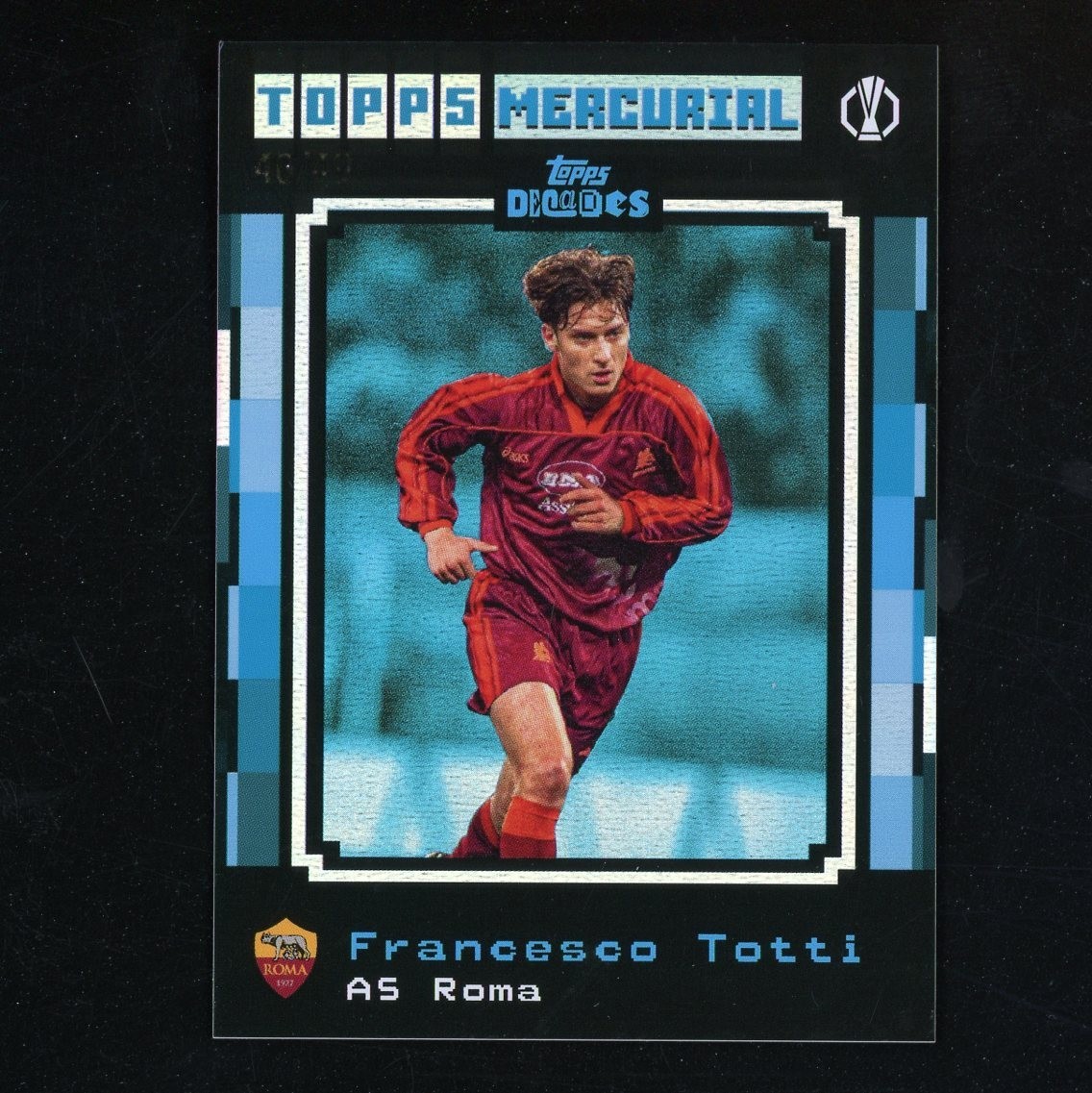 2024 Topps Decades Francesco Totti Mercurial Blue 40/49 AS Roma