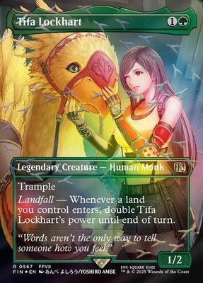 Tifa Lockhart (Borderless) (Chocobo Track Foil) #567 NM (JP Ver