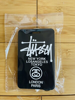 Stussy New York Los Angles Tokyo Black Tag Card Holder Man Gift