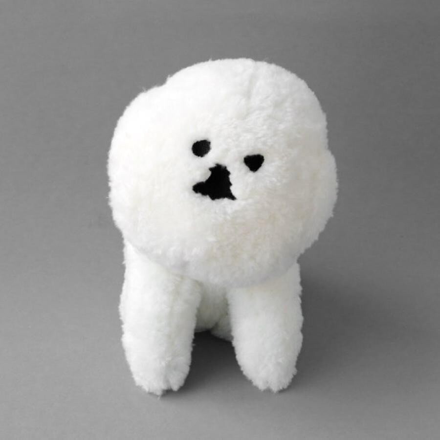 MAMBO TAKE ME OUT Bichon Frise Puppy Doll Used as a Door Stopper