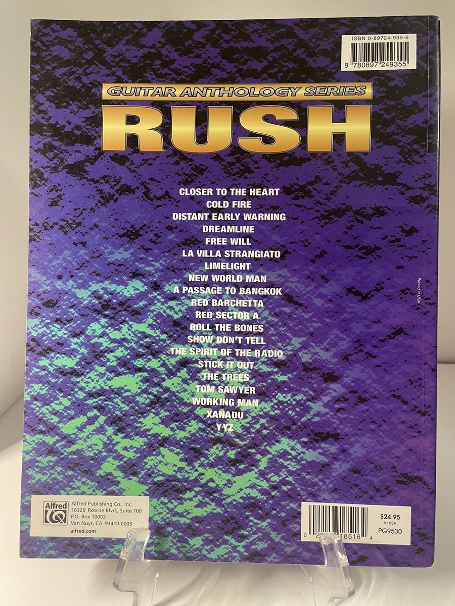 RUSH: GUITAR ANTHOLOGY SERIES (AUTHENTIC GUITAR-TAB, Songbook | eBay