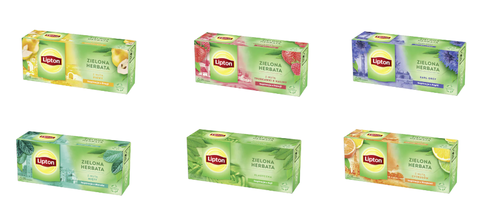 GREEN LIPTON HERBAL TEA - 25 TEA BAGS - HERBS OF THE WORLD - MINT