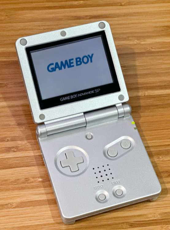 Nintendo Game Boy Advance GBA SP Platinum Silver System AGS 001