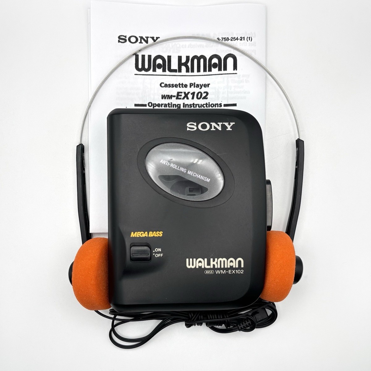 Sony Walkman WM-EX102 Cassette Player - New Belt - Reconditioned