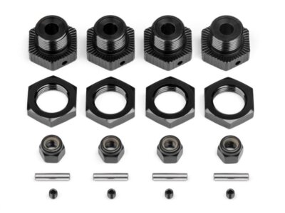 HPI Racing Savage X/XL Black Alloy 17mm Wheel Hex Conversion Set