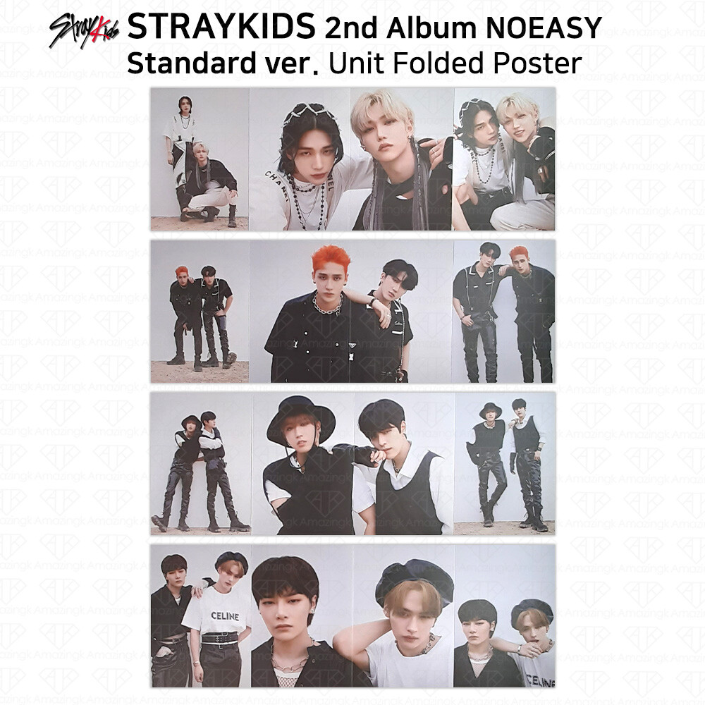 Stray Kids 2nd Album NOEASY Official Unit Folded Poster Standard