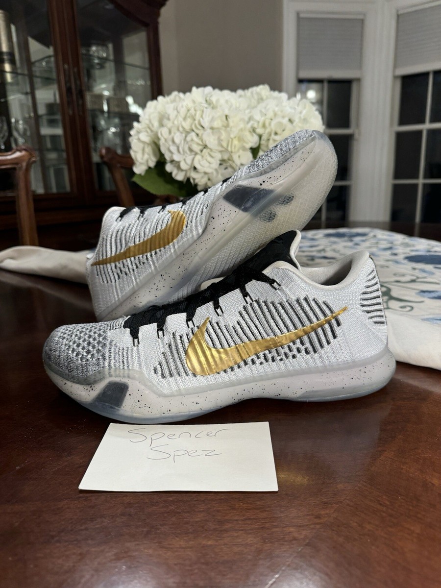 NIKE ZOOM KOBE X 10 ELITE LOW ID White/Gray Multi MENS SIZE 13