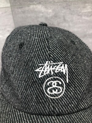 STUSSY STOCK LOCK WOOL STRAPBACK CAP CHARCOAL | eBay