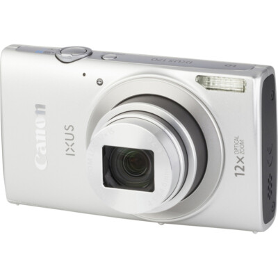 Canon IXUS 170 Digital 12x optical zoom Camera Silver w/Battery