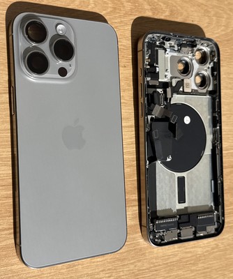 iPhone 15 Pro Max Natural Titanium Back Frame Housing OEM