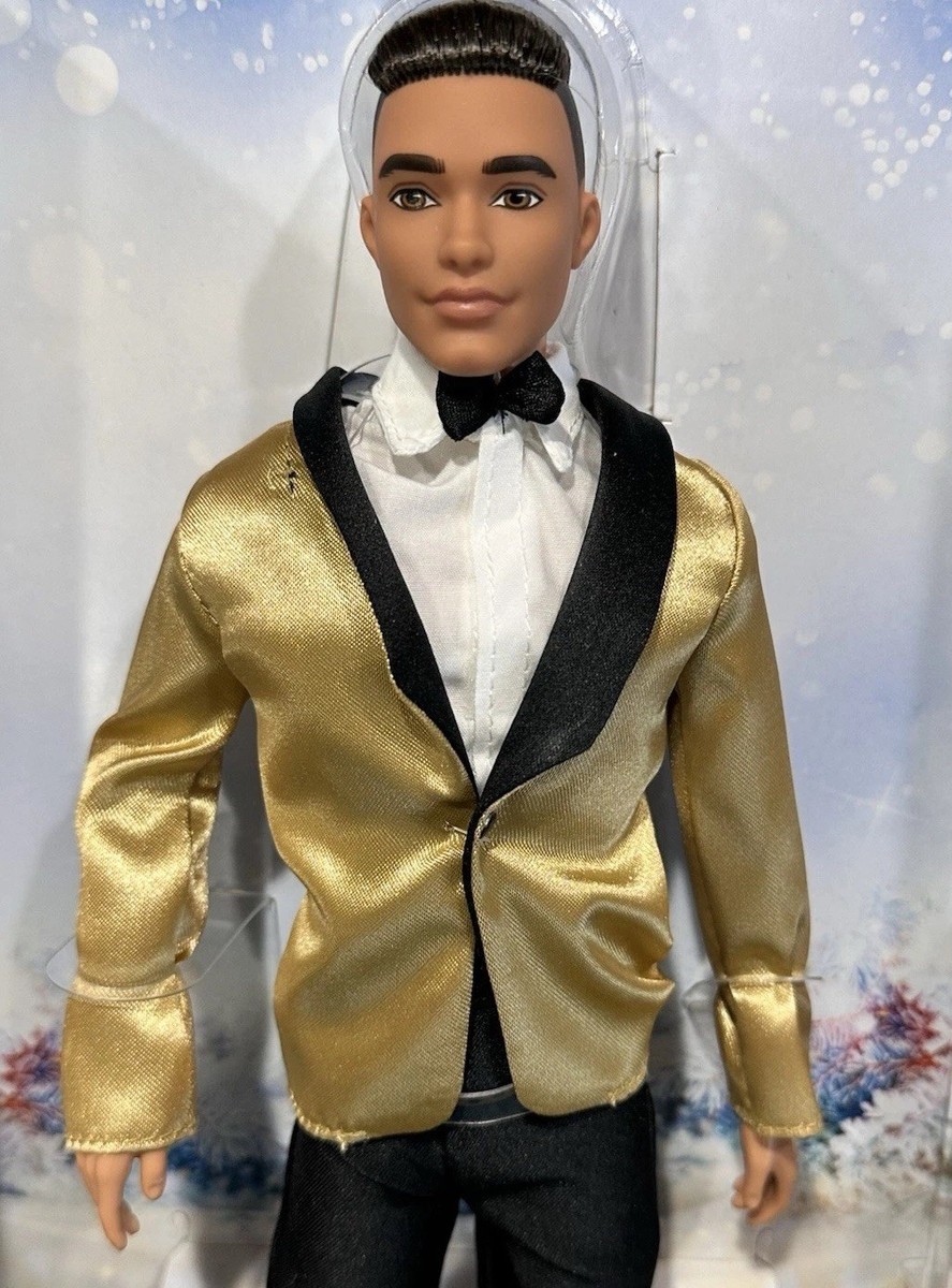 Ken Latino Barbie Signature Holiday Doll w Rooted Hair ~ New NRFB