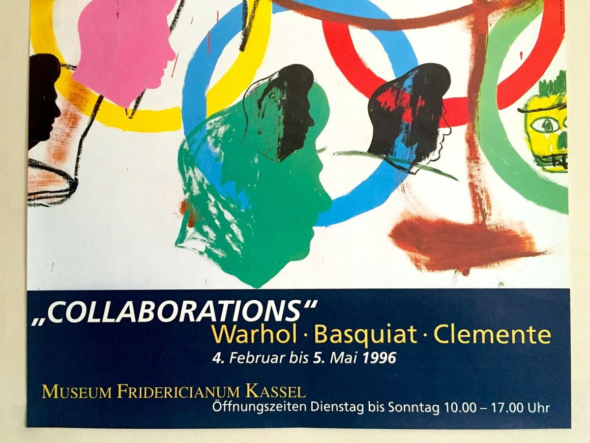 JEAN MICHEL BASQUIAT & ANDY WARHOL LITHOGRAPH PRINT EXBTN POSTER