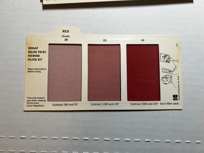 フィルムカメラ KODAK Color Print Viewing Filter Kit Kodak Color