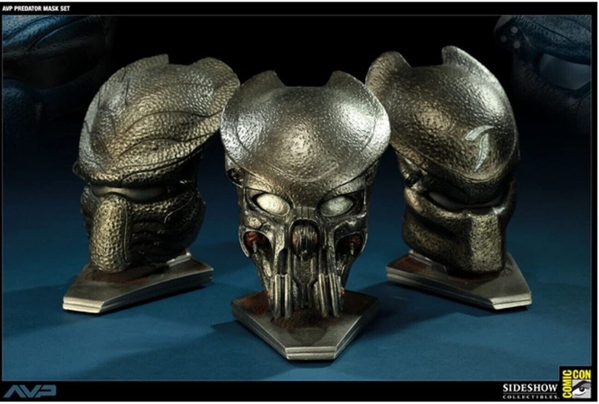 Alien Vs Predator AVP Predator Mask Set | 3 Masks Sideshow