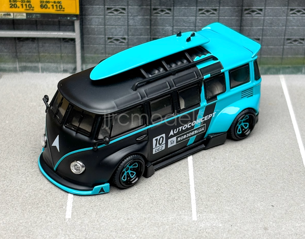 Liberty 1:64 Black Blue For VW T1 Kombi Van Camper Sports Diecast