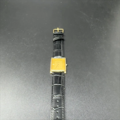 Vintage 1980 [N-MINT] SEIKO Dolce 6020-5460 Gold dial Square Tank