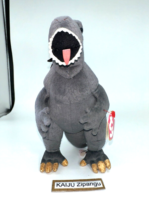 2001 Ty Japan Classic Beanie Baby Godzilla Black Eyes 8