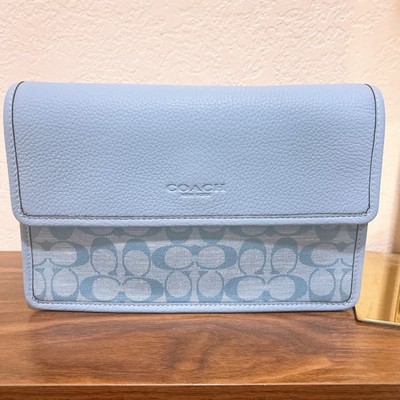 NWT Coach Men's Turner Flap Crossbody In Signature denim CH828