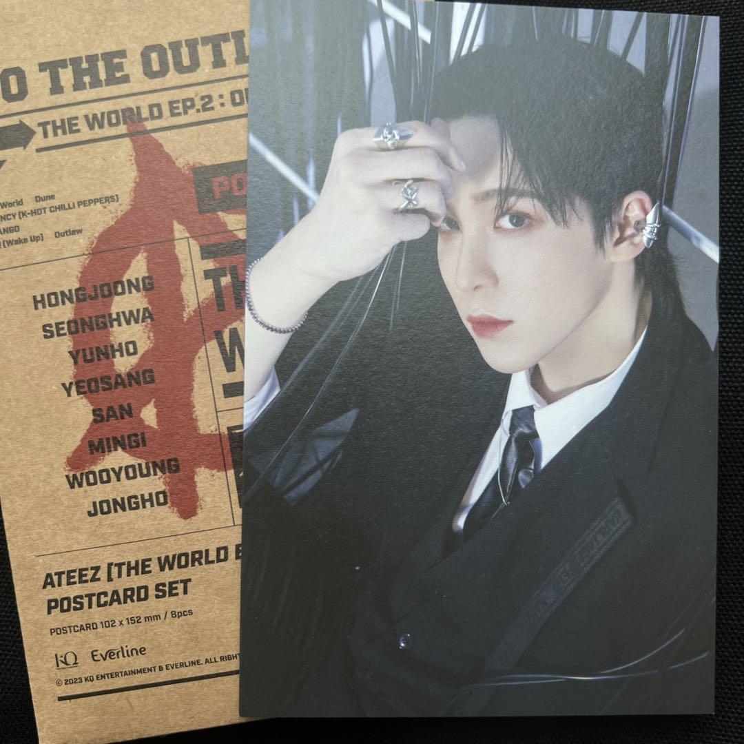 ATEEZ THE WORLD EP.2 : OUTLAW everline POP UP Official Postcard