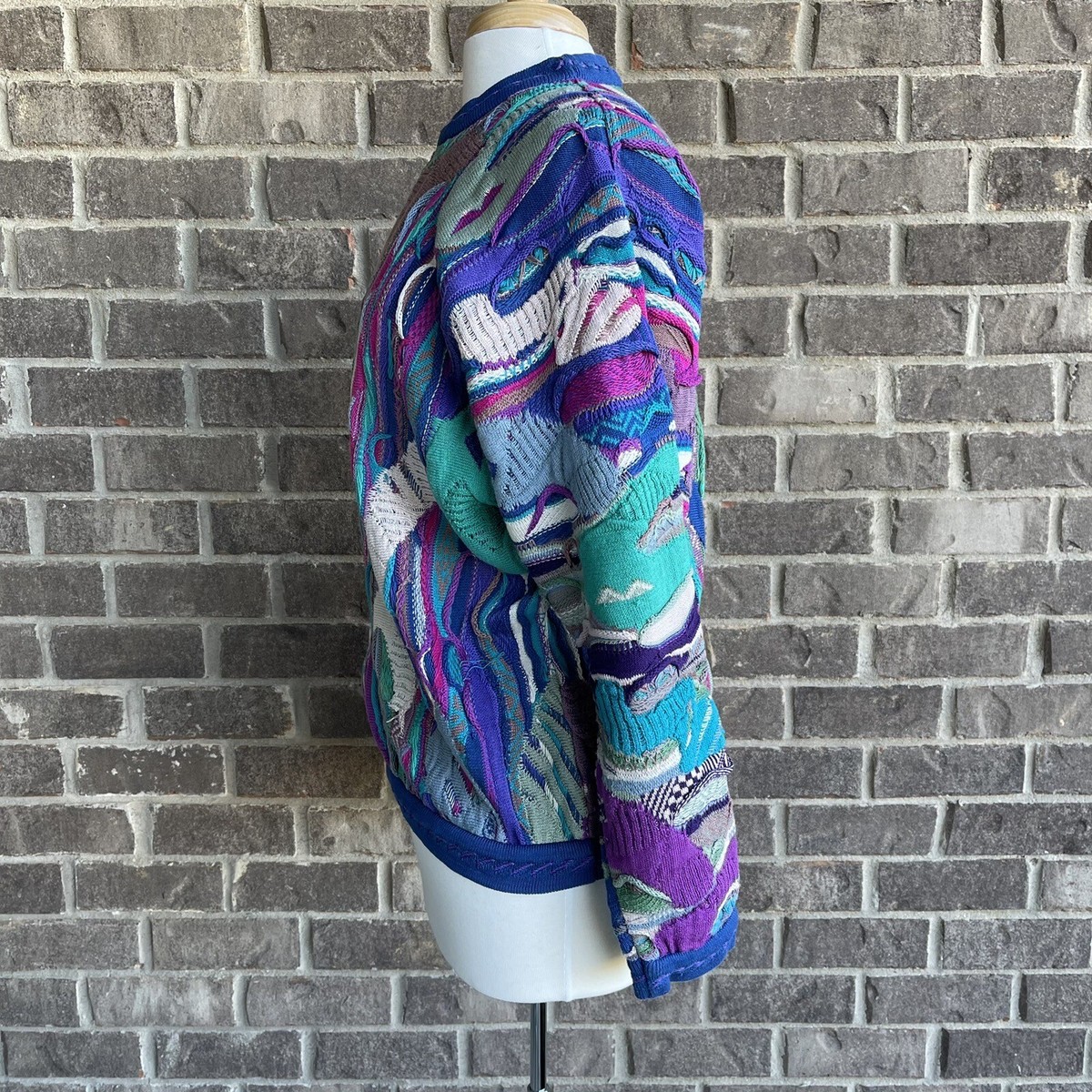 Coogi Australia M Classic Bold & Colorful Crew Sweater Multicolor