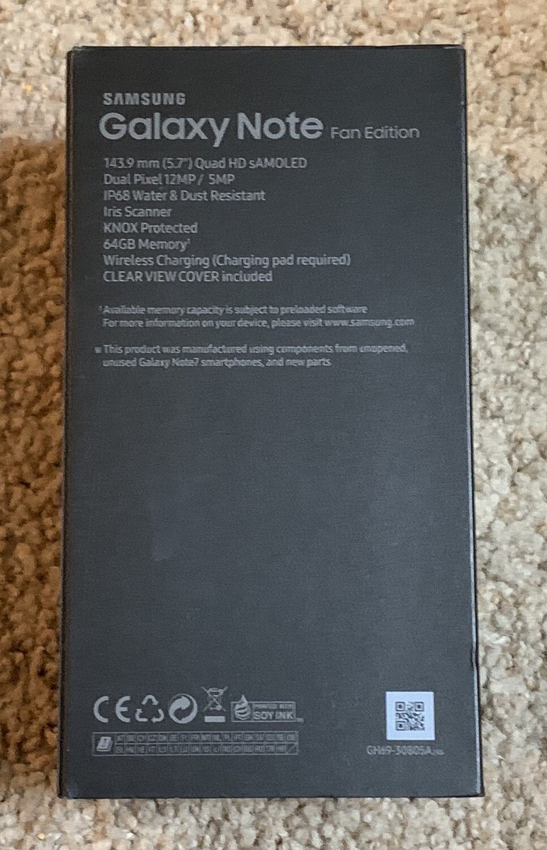Samsung Galaxy Note FE SM-N935F/DS Black Onyx (Unlocked) BRAND NEW