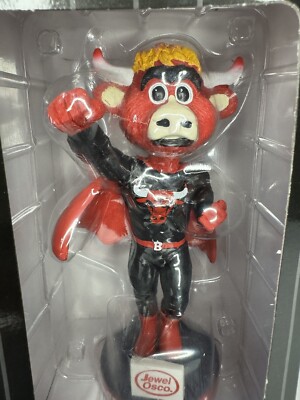 New Chicago Bulls Super Benny The Bull Birthday Bobblehead