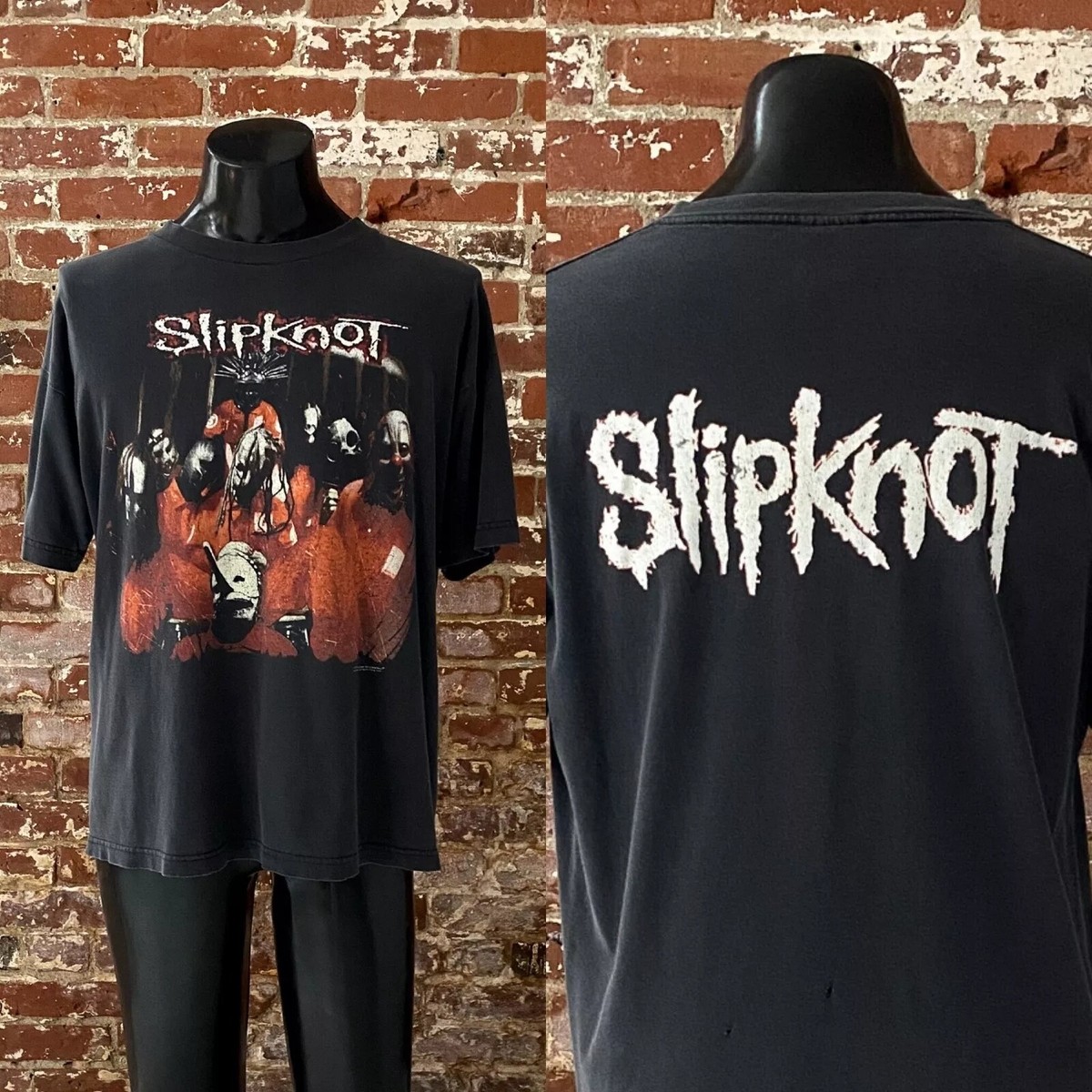 Slipknot Band Self Titled 2 Side Black Short Sleeve Cotton T-shirt
