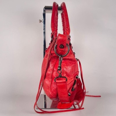 BALENCIAGA The First City 103208 Leather Handbag 2Way Shoulder Bag