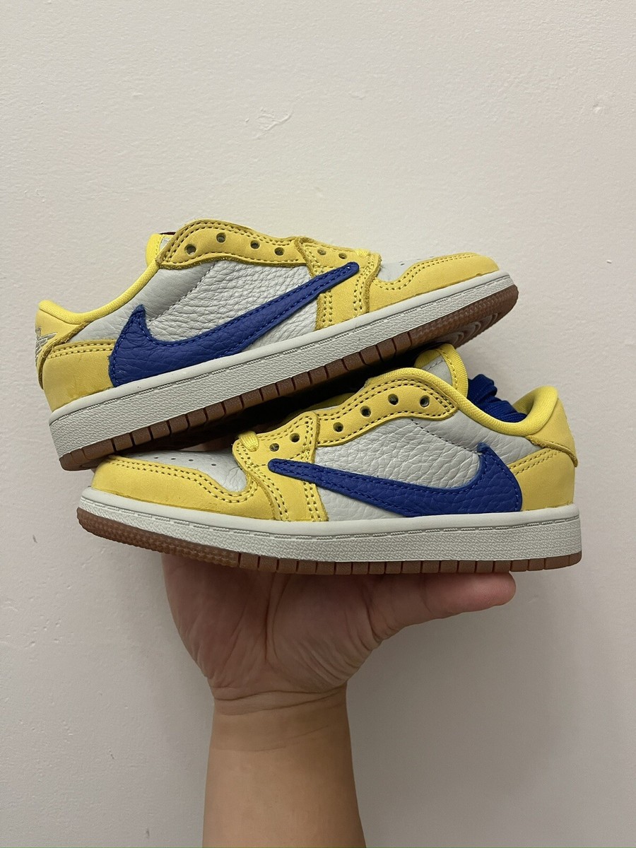 Jordan 1 Low Travis Scott Canary PS Size 11.5C Pre School | eBay