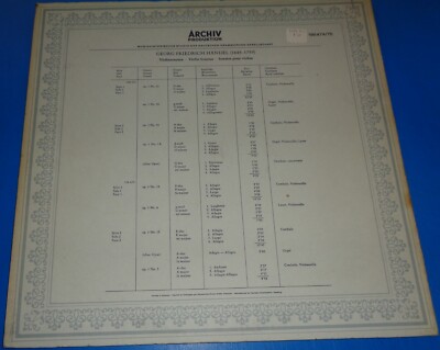 Eduard Melkus/Muller/Wenzinger/Scheit HANDEL Violin Sonatas