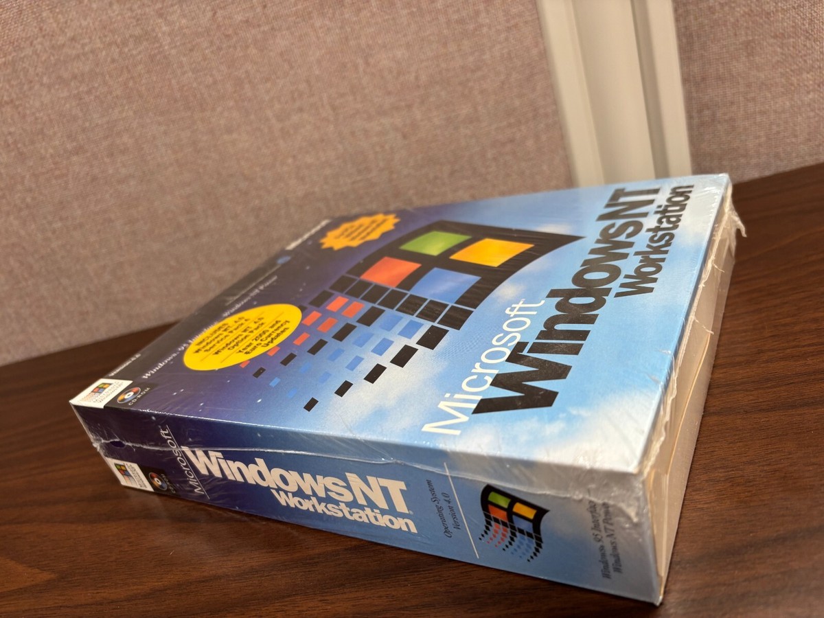 Microsoft Windows NT Workstation 4.0 CD Full Version Retail Box