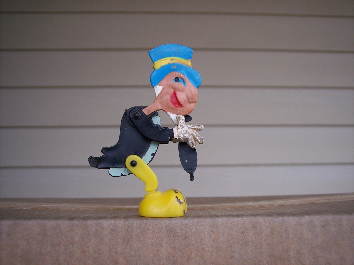 Vintage Disney Marx 1940's JIminy Cricket Figure Jointed 3 1/2
