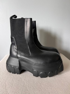 Rick Owens Beatle Mega Tractor Boots - Size 44 - Black - NEW