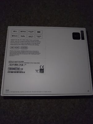 Apple TV 4K MP7P2LL/A (5th Generation) 4K HD Media Streamer 64GB