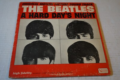 Beatles Hard Days Night LP Mono W/ Misprint Label Original UA