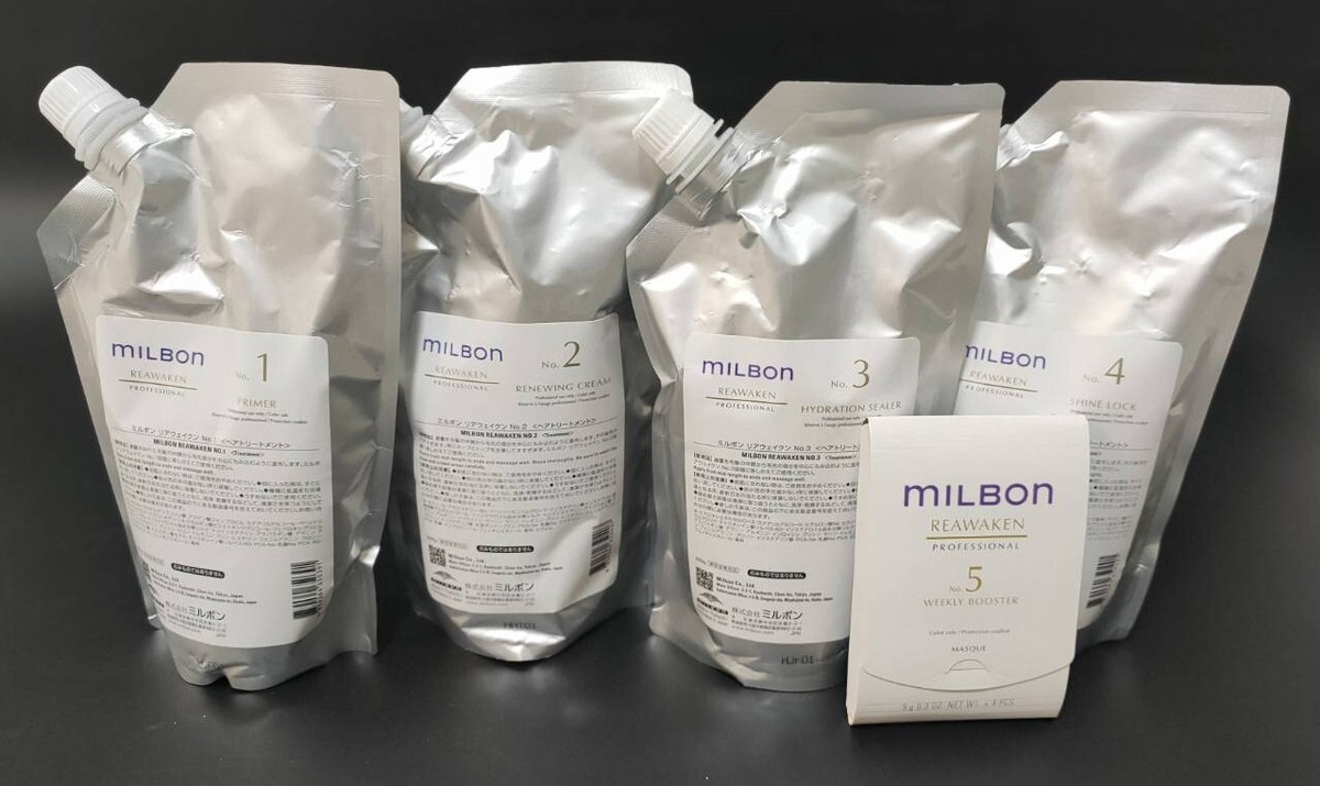 Milbon Reawaken Renewing System Treatment No.1.2.3.4.5 Full Set 5