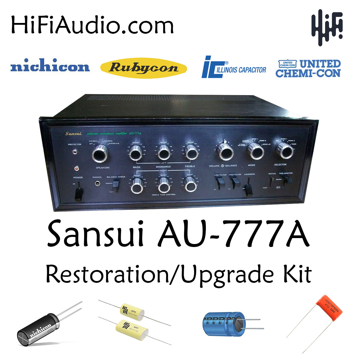 Sansui AU-777A rebuild restoration recap upgrade kit repair