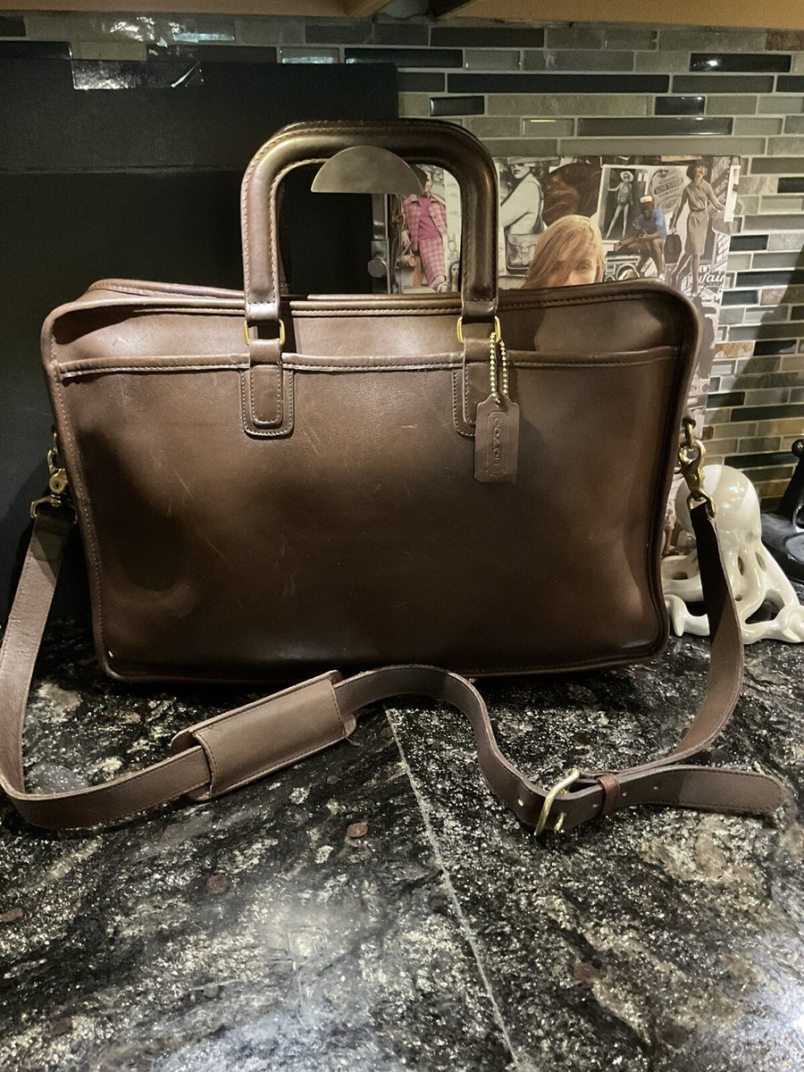 Vintage Coach Monroe Glovetanned Leather Briefcase Crossbody