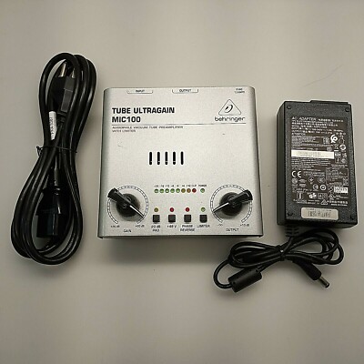 BEHRINGER MIC100 AUDIOPHILE VACUUM TUBE ULTRAGAIN MICROPHONE