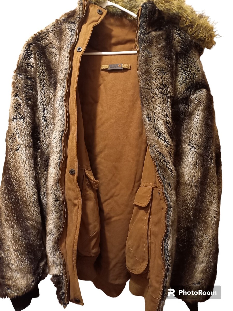 Rare Mens 1X Akademiks Fur Coat Oversized Reversible Yk2 | eBay