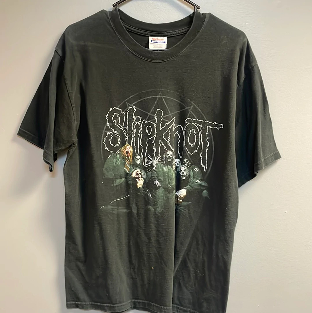Vintage Hanes Slipknot Black Short Sleeve Graphic T-Shirt Adult