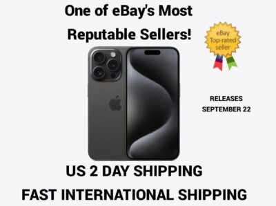 Apple iPhone 15 Pro Max - 1 TB - Black Titanium (Unlocked) for