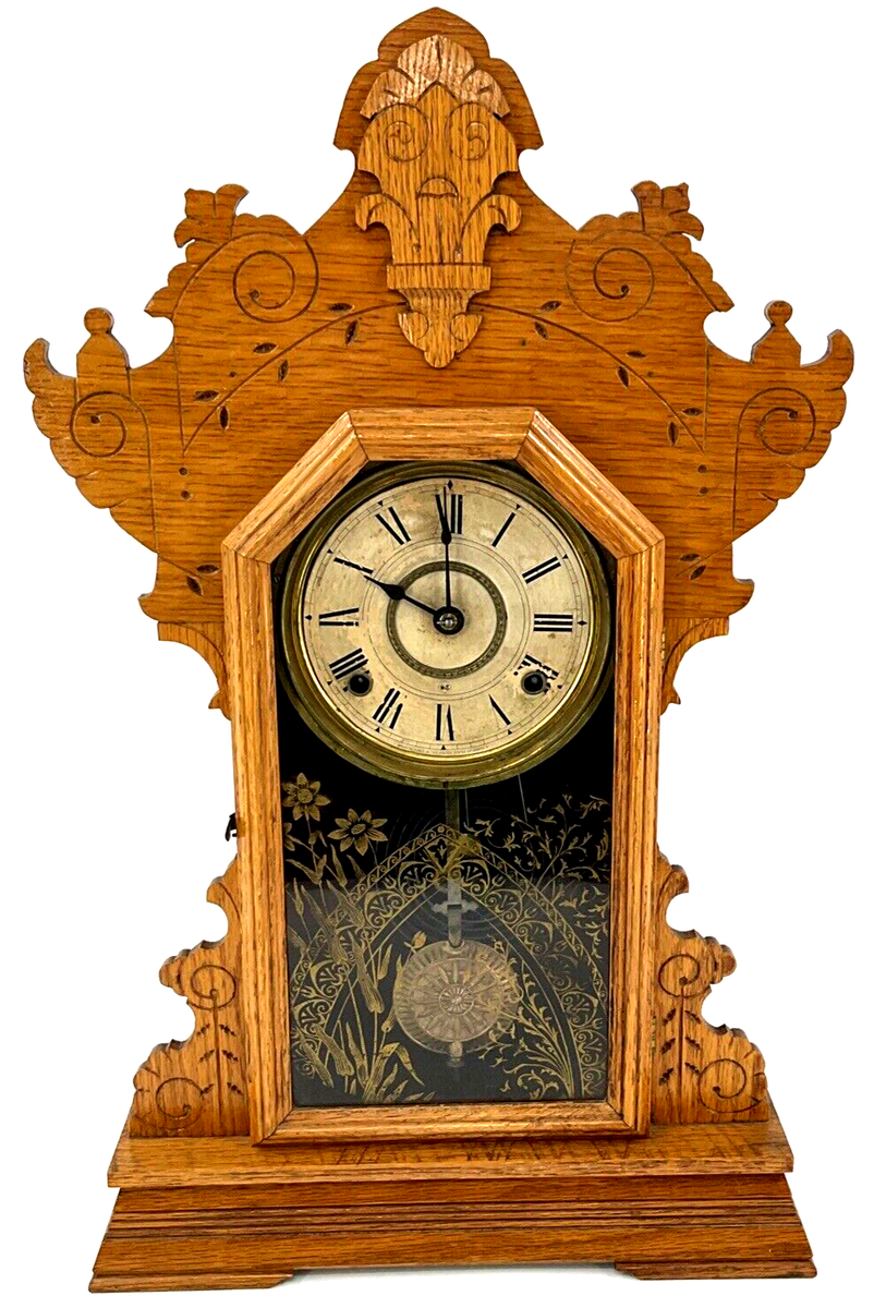 Antique Seth Thomas Gingerbread Clock 9981 Working Chimes