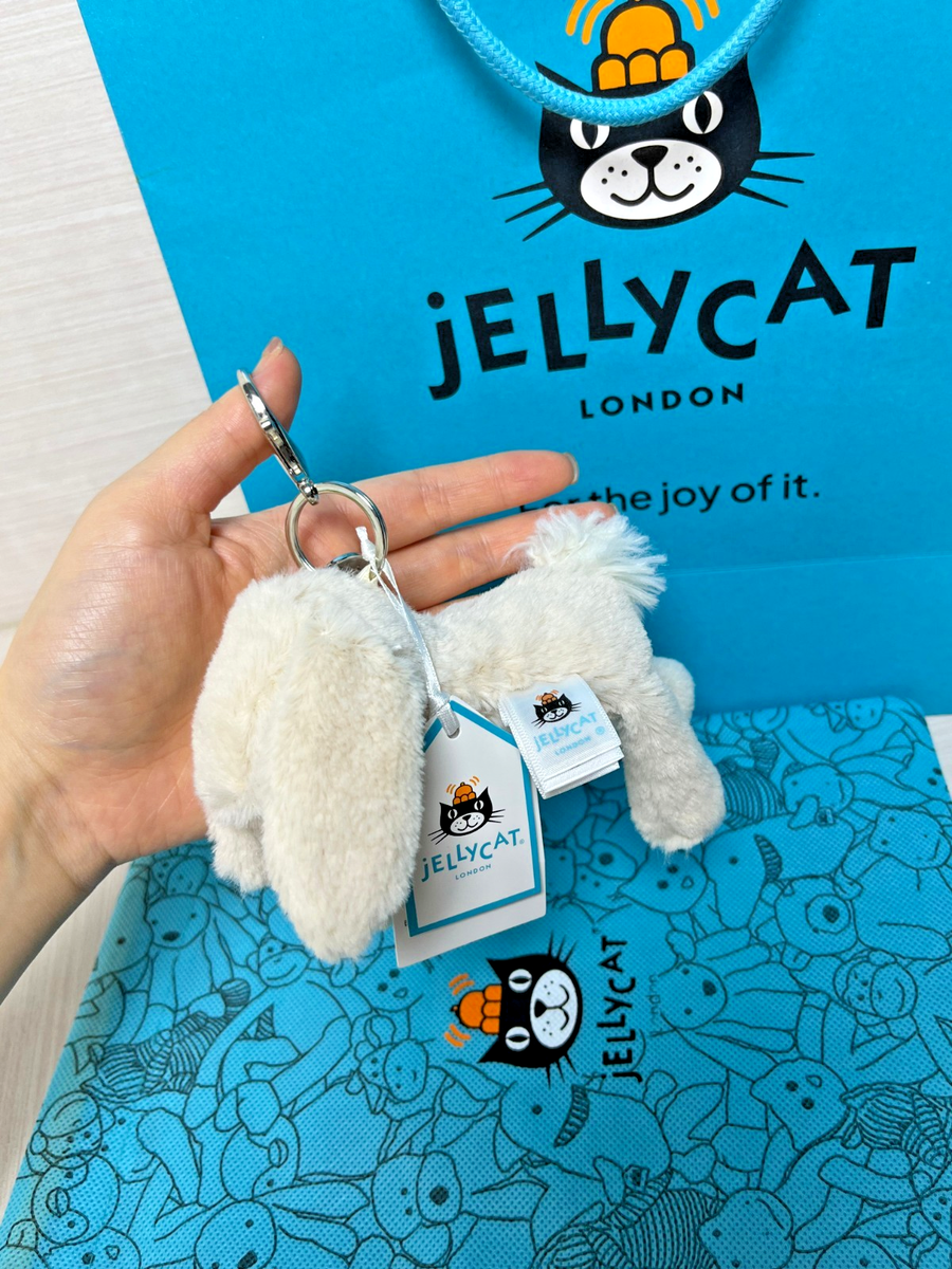 Jellycat Smudge Rabbit Bag Charm - Cute Keychain | eBay