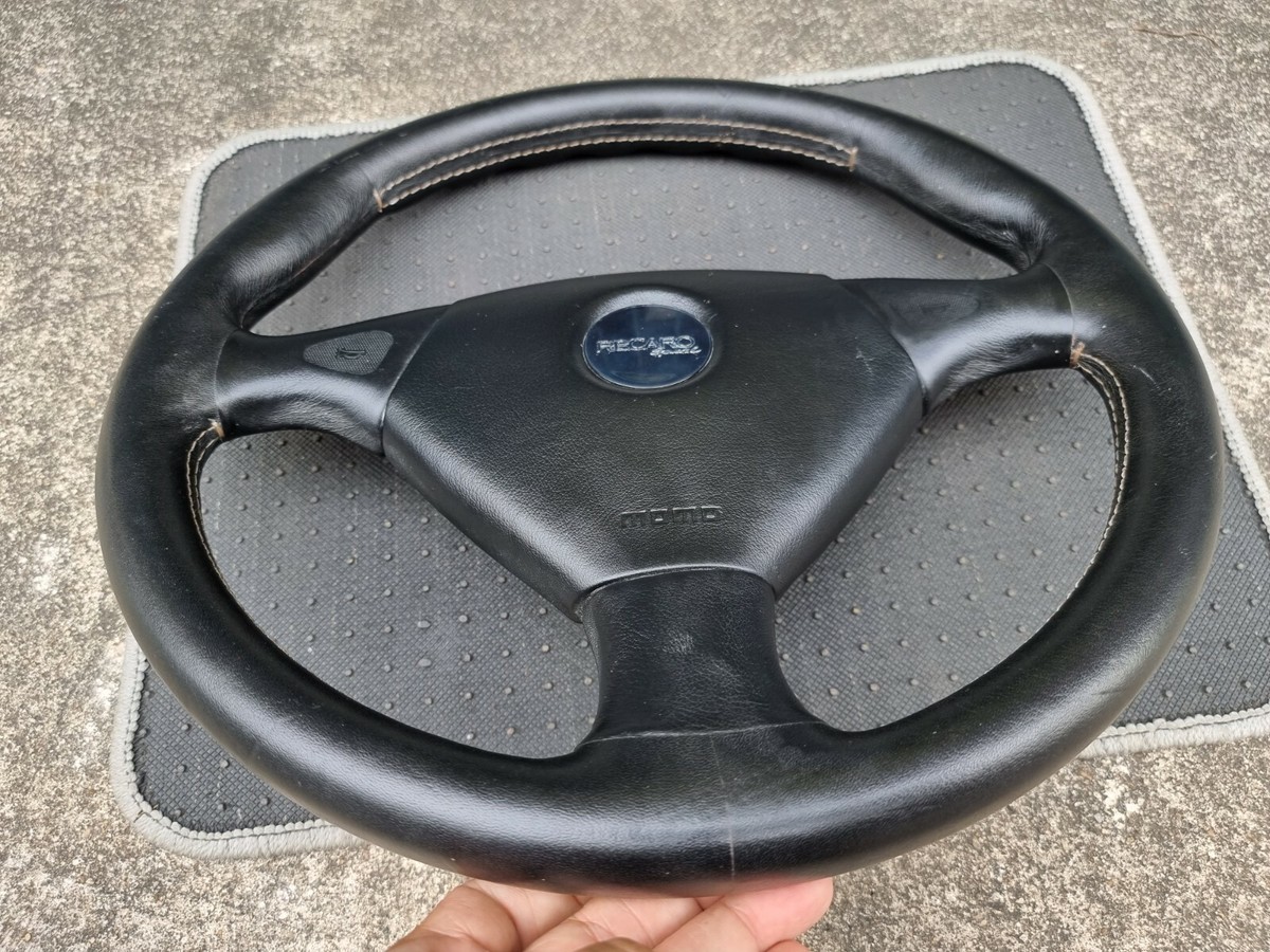 Momo Recaro Special 370mm Black Leather Steering Wheel | Genuine