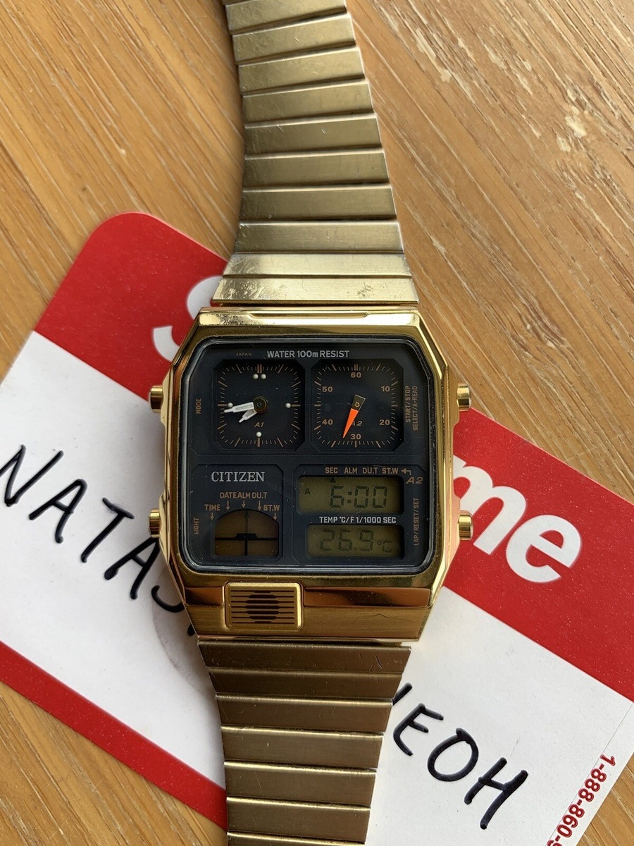 citizen ana digi temp vintage Gold | eBay