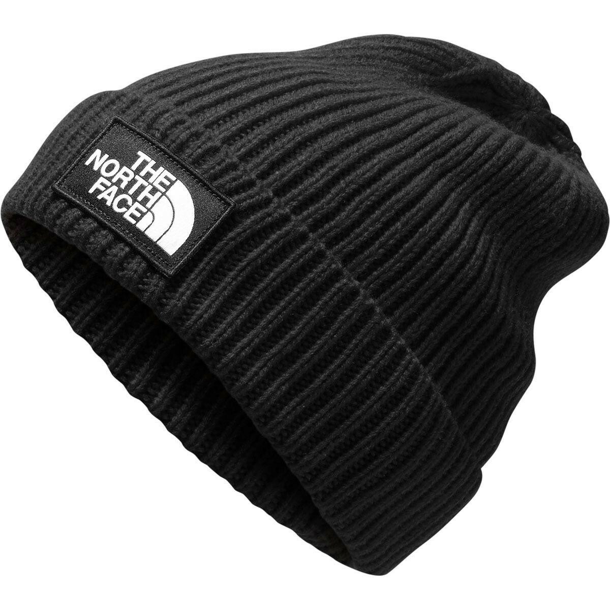 The North Face Logo Box Cuffed Beanie Hat in Black | eBay